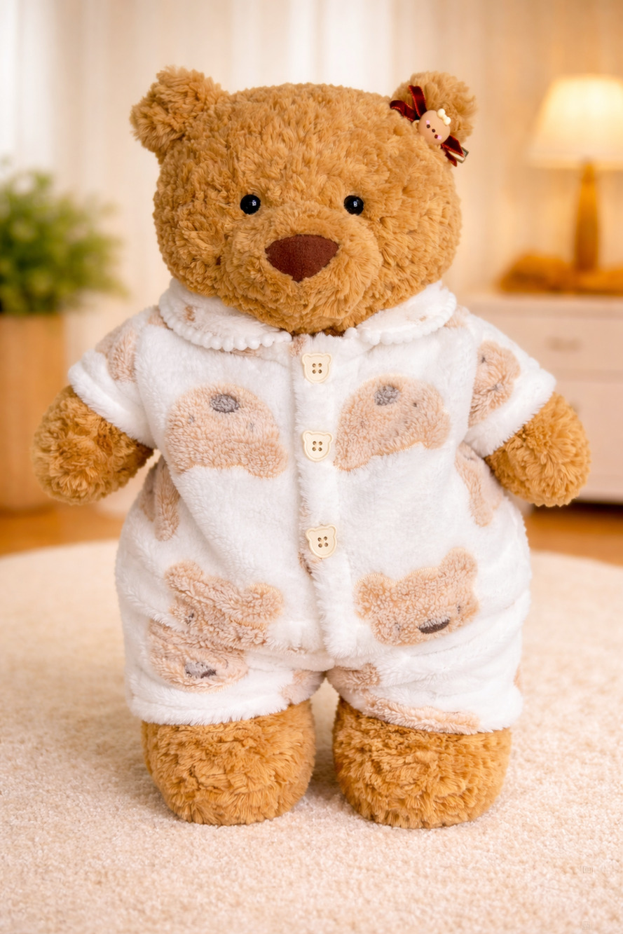 Bartholomew bear cute clothes outfits - Bear Fluffy Pajama Set[TTM-16-10IN]